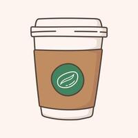Illustration of paper coffee drink cup vector