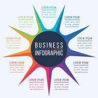 Circle Infographic design 9 steps, objects, elements or options business information infographic template vector