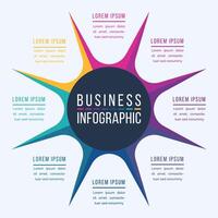 Circle Infographic design 8 steps, objects, elements or options business information infographic template vector