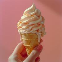 Tasty ice cream, summer dessert background photo