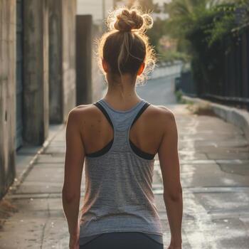 un deportivo mujer vestido en Deportes foto