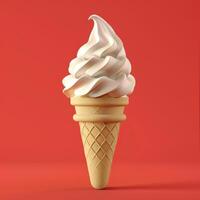 A tasty ice cream, summer dessert photo