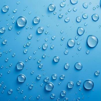 Blue background with splashes of water photo