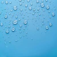 Blue background with splashes of water photo