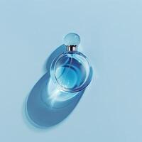 Simple perfume packaging mockup, minimalist background photo