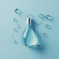 Simple perfume packaging mockup, minimalist background photo