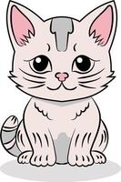 Illustration of a beautiful and adorable kitten vector