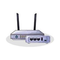 Illustration of wifi router vector