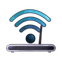 Illustration of wifi router vector