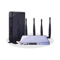 Illustration of wifi router vector