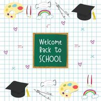 Back to school with elements for educational objects. vector