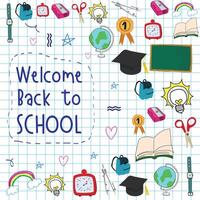 Back to school with elements for educational objects. vector