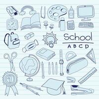 Back to school with elements for educational objects. vector