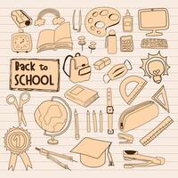 Back to school with elements for educational objects. vector