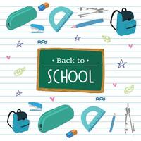 Back to school with elements for educational objects. vector