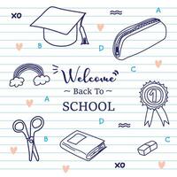 Back to school with elements for educational objects. vector