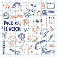 Back to school with elements for educational objects. vector