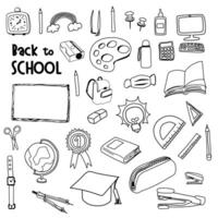 Back to school with elements for educational objects. vector