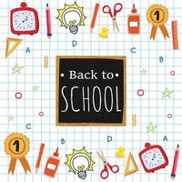 Back to school with elements for educational objects. vector