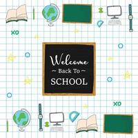 Back to school with elements for educational objects. vector