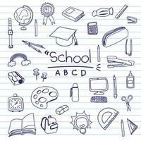 Back to school with elements for educational objects. vector