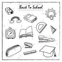 Back to school with elements for educational objects. vector