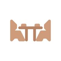 table dinner icon flat style vector
