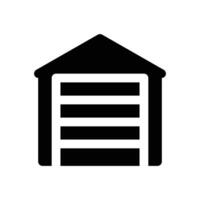 garage icon solid style vector