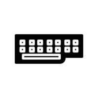keyboard computer icon vector