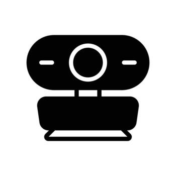 cámara icono sólido estilo vector