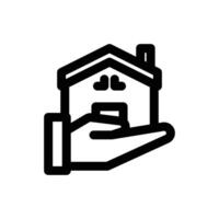 Save home icon line style vector