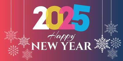 Happy New Year 2025 Background Design. Stylish Numeral vector