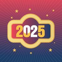 2025 Numeral Wishes . Happy New Year vector