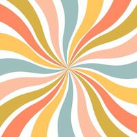 Abstract background 70s retro perspective lines background. Vintage colourful stripes banner, backdrop. vector