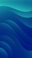 Captivating abstract gradient wave background with a vertical orientation, featuring a mesmerizing array of waves in a harmonious green and blue gradient, perfect for flyers and social media posts vector