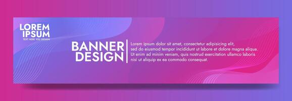 Elegant abstract gradient wave banner showcasing a dynamic purple blue gradient wave pattern, great for adding visual interest to headers, promotional materials, and website graphics vector
