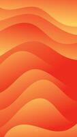 Enhance your content with this orange gradient wave background, suitable for vertical website backgrounds, flyers, posters, and social media posts vector