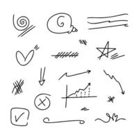 Doodle element set, for concept design. vector