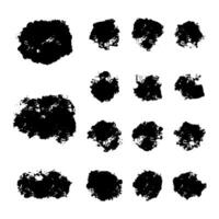 Brush strokes. paintbrush set. Grunge design elements. Rectangle text boxes. Dirty distress texture banners. vector