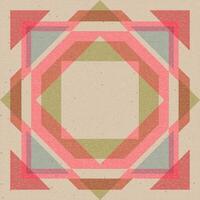 Colorful geometric abstract shapes transparency illustrations with risograph effect. Vivid retro square card template with blank space for social media, flyers, decor and promotional products. vector