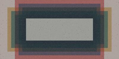 Colorful rectangle shapes transparency overlap illustrations have blank space as a frame at center with risograph effect on old paper background. vector