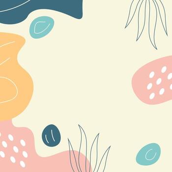 Abstract illustrative flat handraw element background template vector