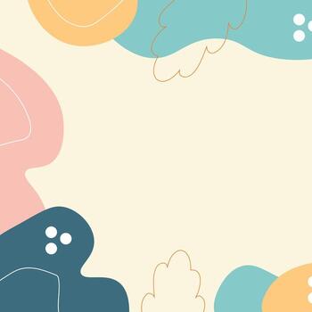 Abstract illustrative flat handraw element background template vector