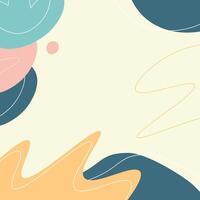 Abstract illustrative flat handraw element background template vector