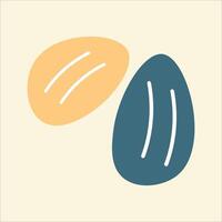 Abstract illustrative flat handraw element vector