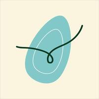 Abstract illustrative flat handraw element vector