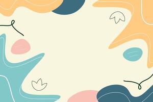 Abstract illustrative flat handraw element background template vector