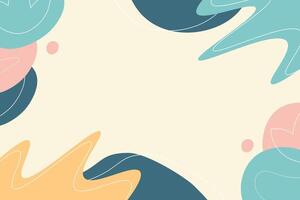 Abstract illustrative flat handraw element background template vector