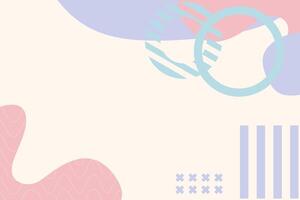 Flat Geometric Shape Minimal Cute Background vector