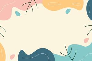Abstract illustrative flat handraw element background template vector